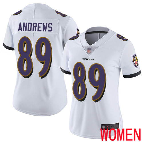 Baltimore Ravens Limited White Women Mark Andrews Road Jersey NFL Football #89 Vapor Untouchable